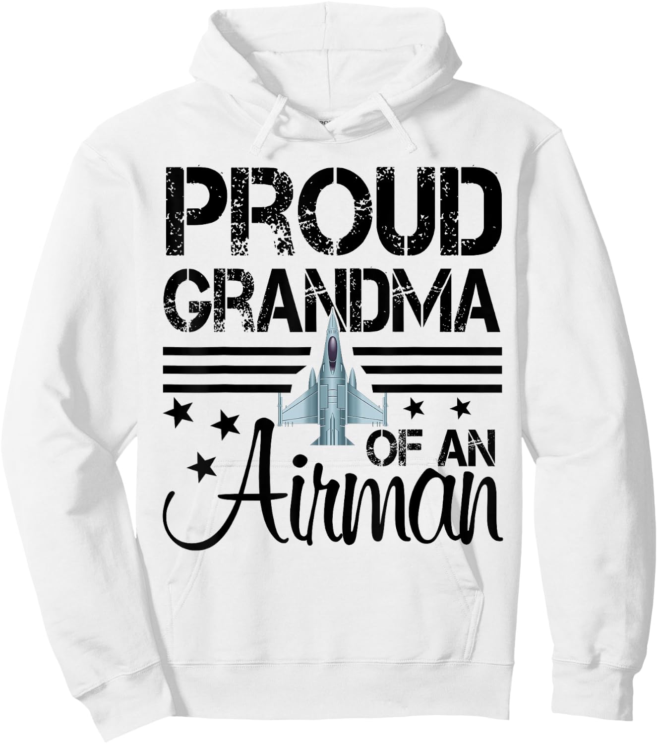 Proud Grandma of An Airman Jet Plane Pilot Hoodie - Hoodie | White