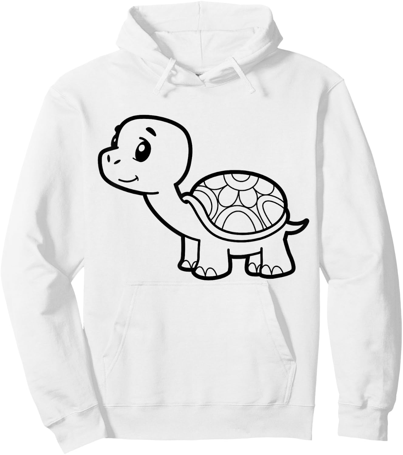 Cute turtle to paint and colour for children Hoodie - Hoodie | White