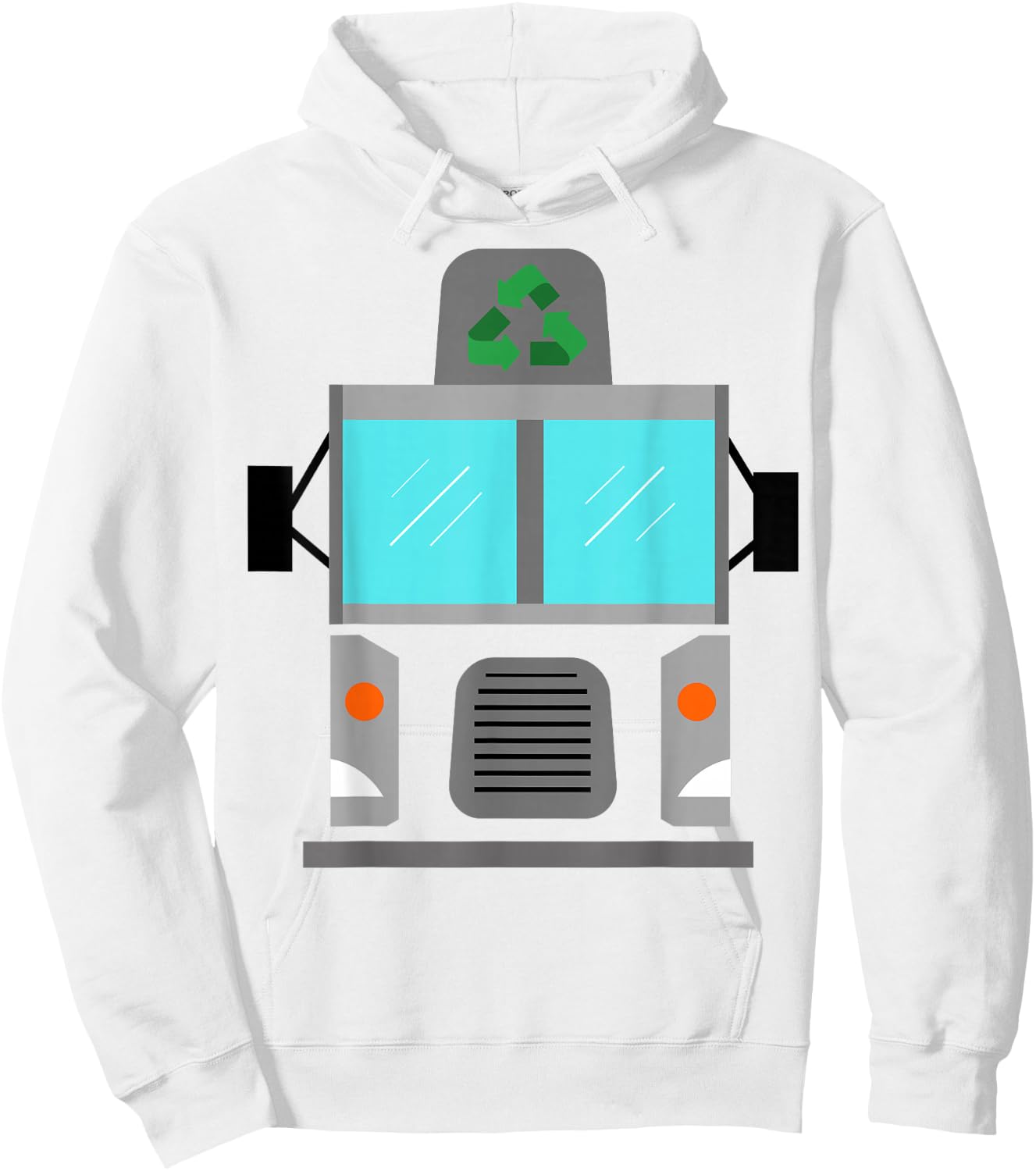 Trash Truck Halloween Birthday Costume Pajama Kids Toddler Hoodie - Hoodie | White