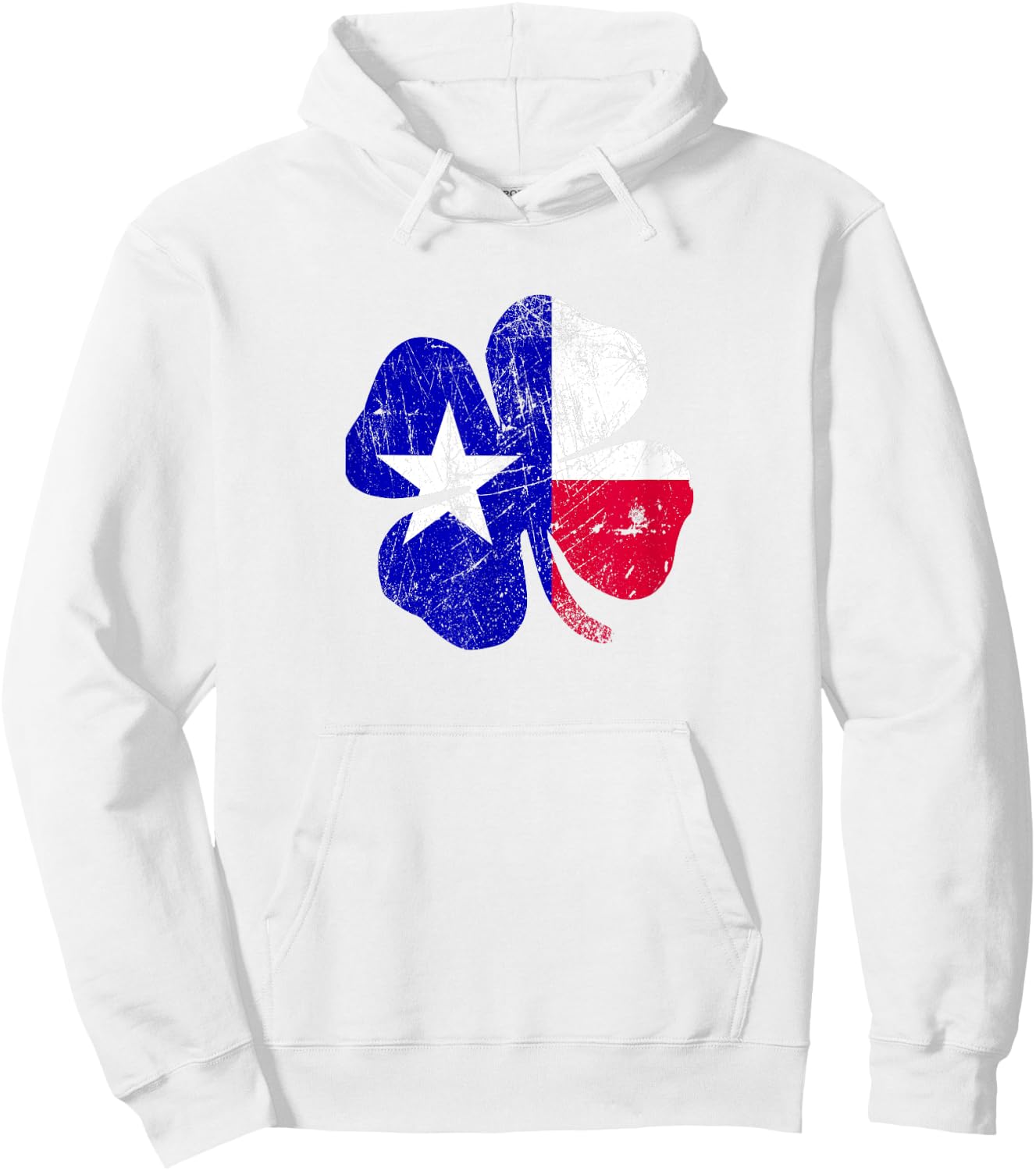 St. Patricks Day Texas Shamrock Hoodie - Hoodie | White