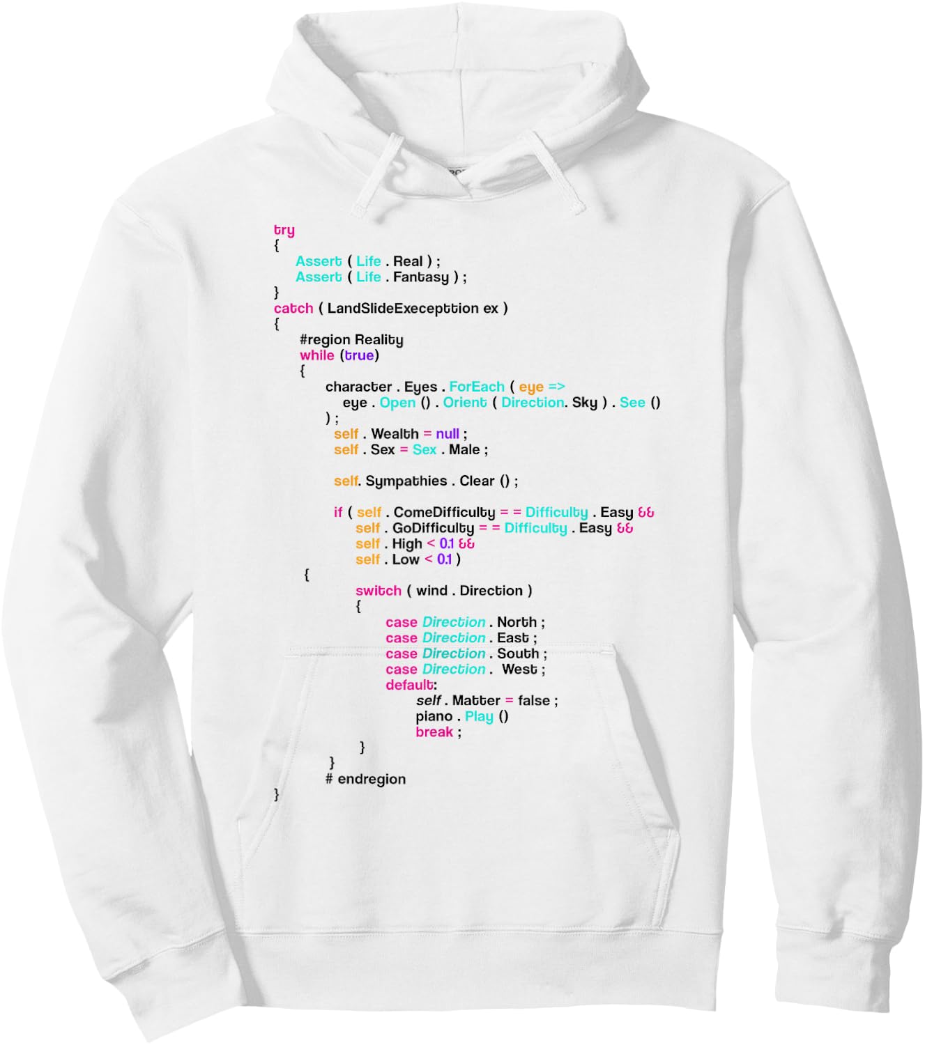 Assert Code Programmer Software Developer Nerd Computer Hoodie - Hoodie | White