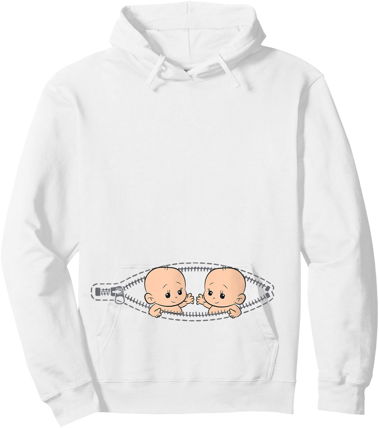 Pregnant Mother of Twins Pregnancy Hoodie - Hoodie | White