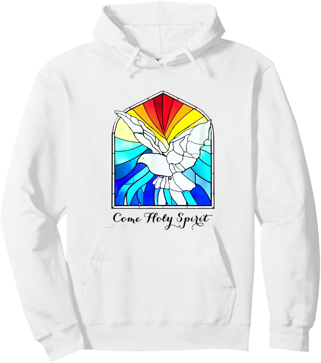 COME HOLY SPIRIT - Dove art design and Christian LOVE prayer Hoodie - Hoodie | White