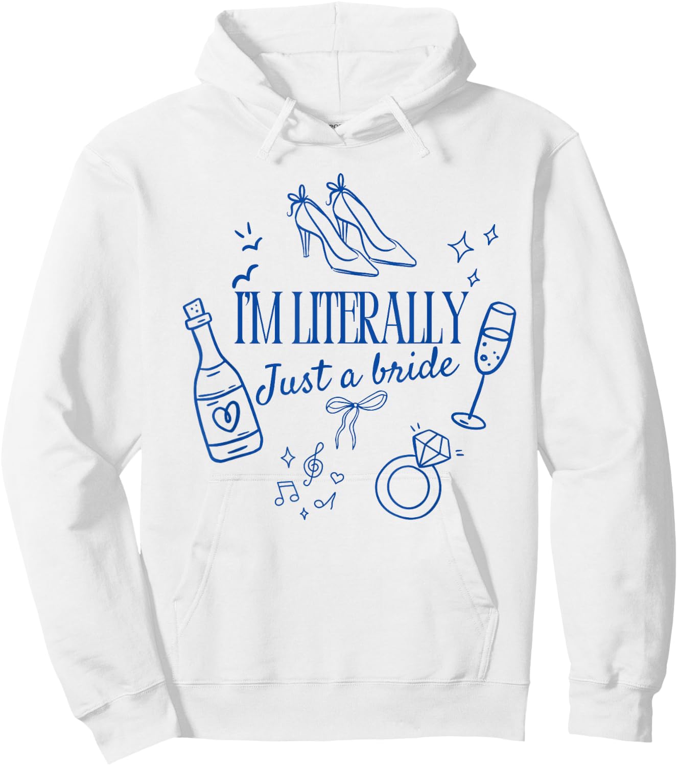 I'm Literally just a Bride Coquette Bow Bride Hoodie - Hoodie | White