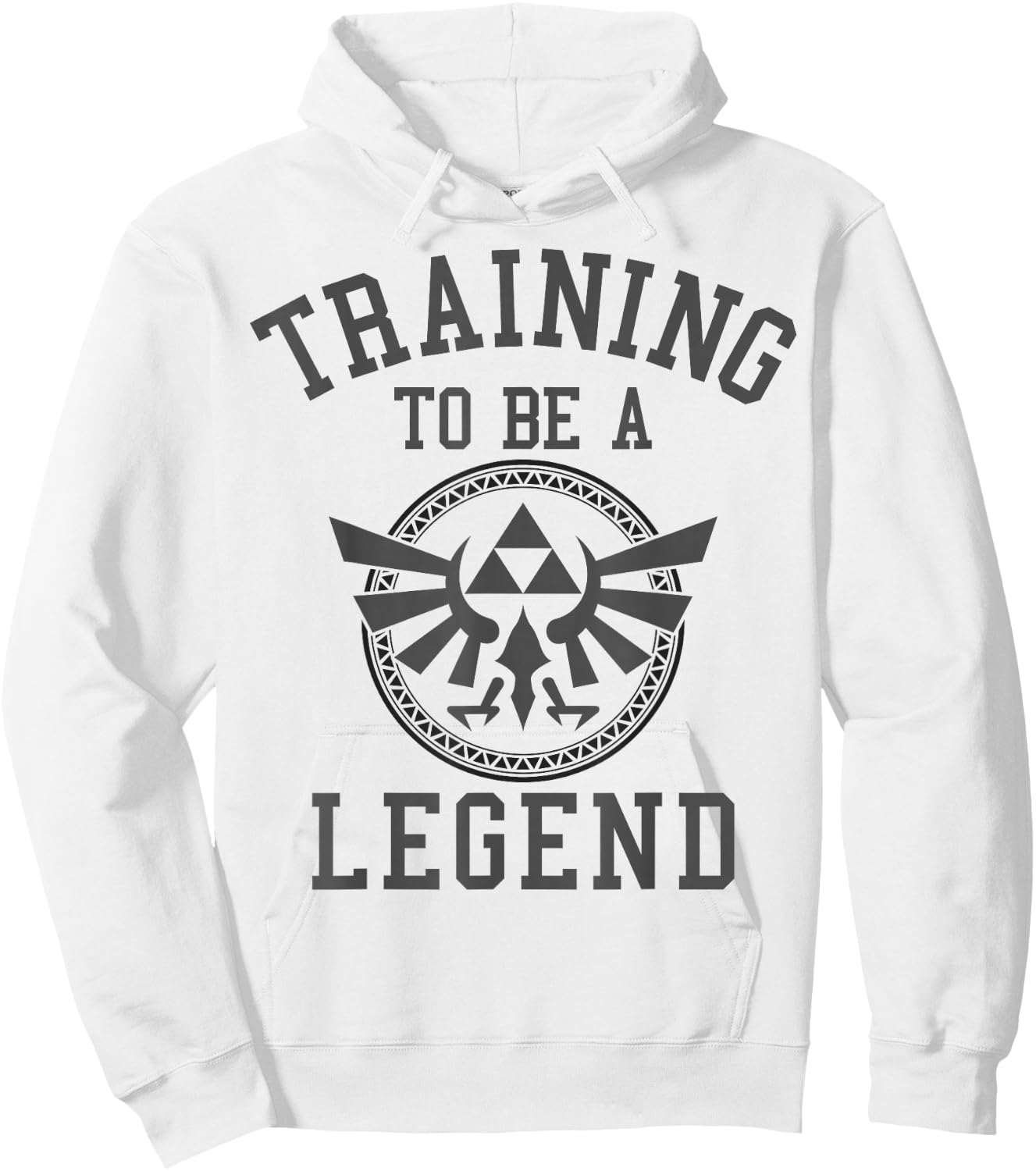 Nintendo Zelda Training to Be A Legend Badge Graphic Small Hoodie - Hoodie | White