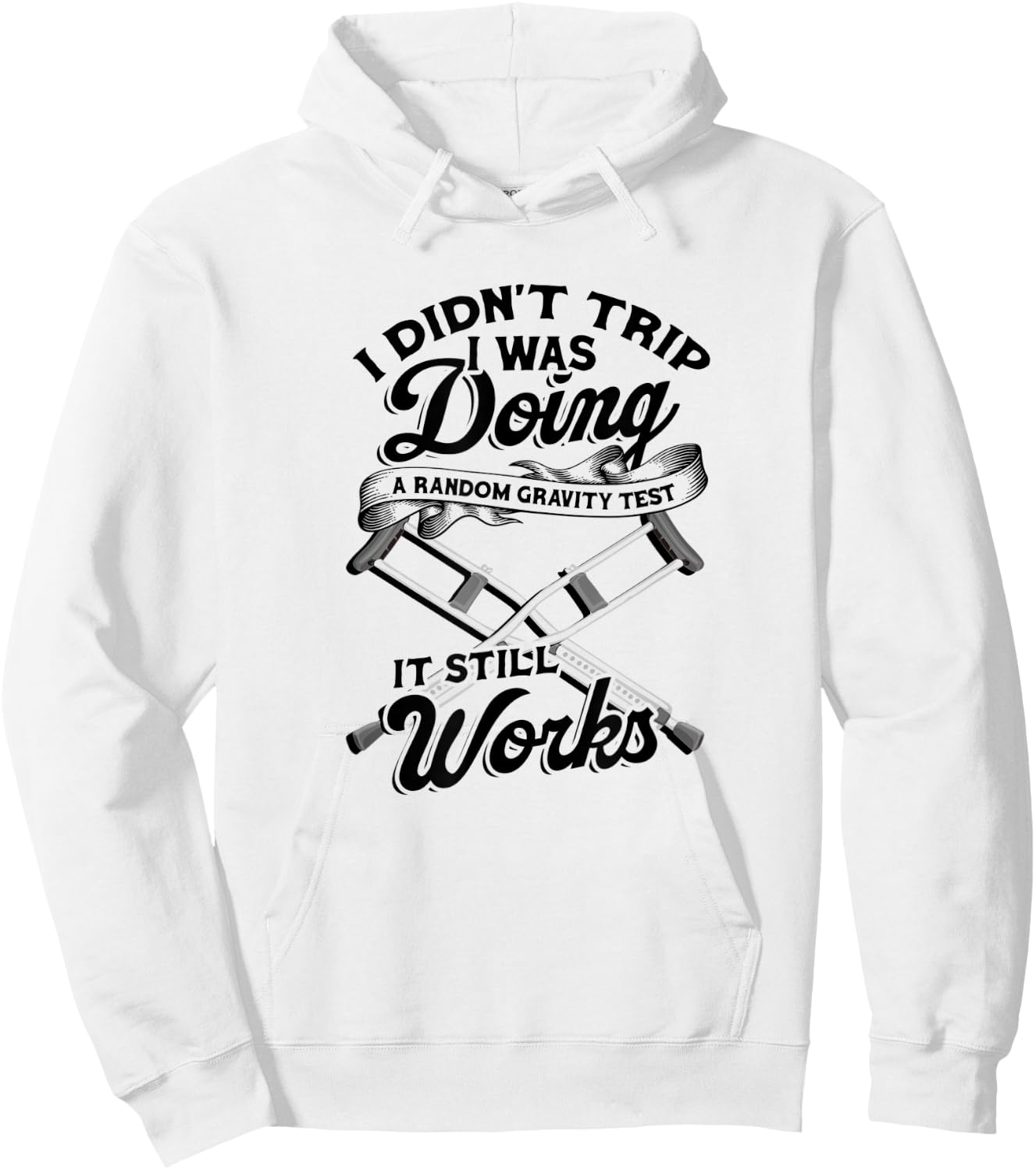 I didn't trip I was doing a random gravity test Hoodie - Hoodie | White