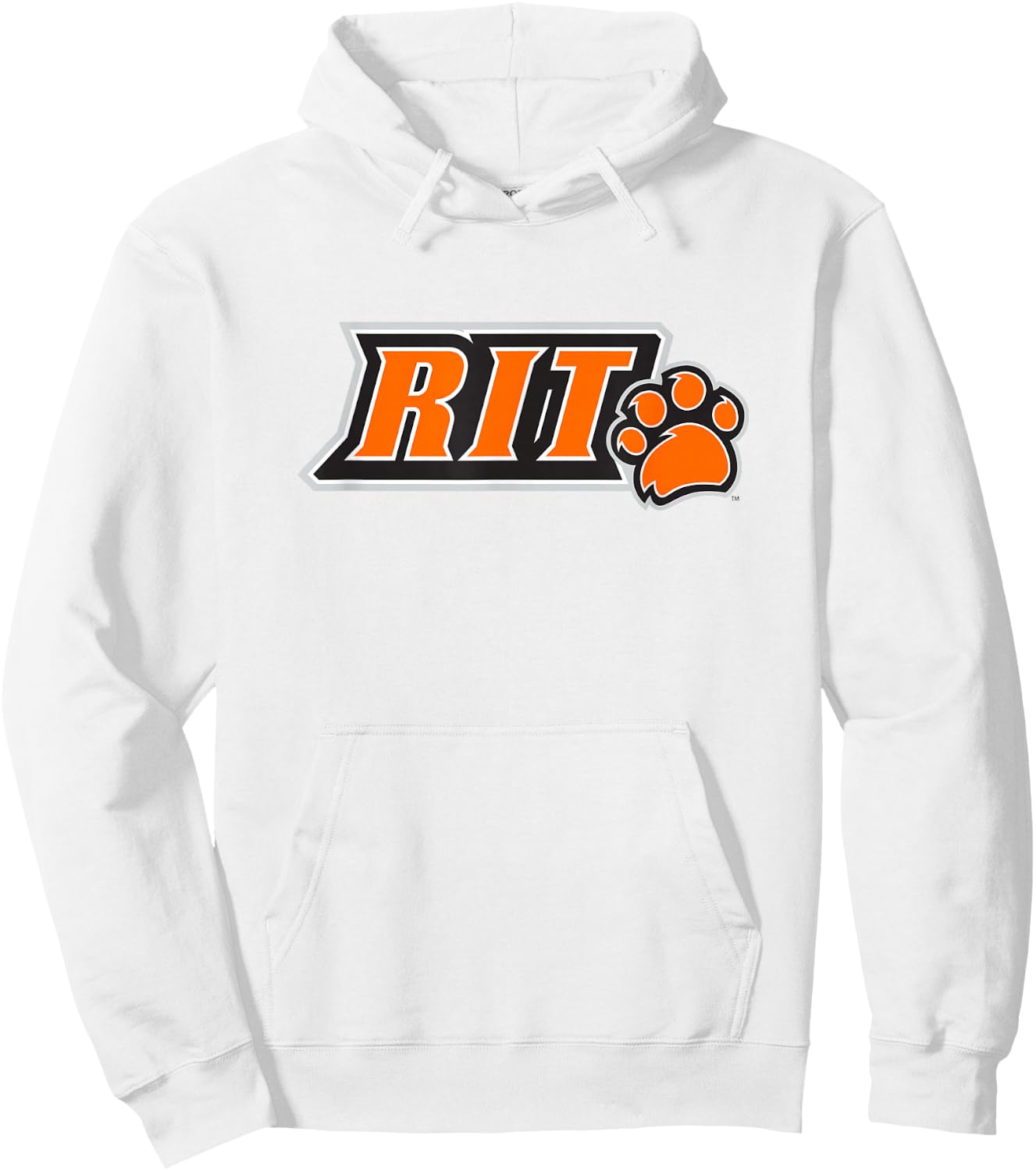 Rochester Institute of Technology RIT Tigers Paw Logo Hoodie - Hoodie | White