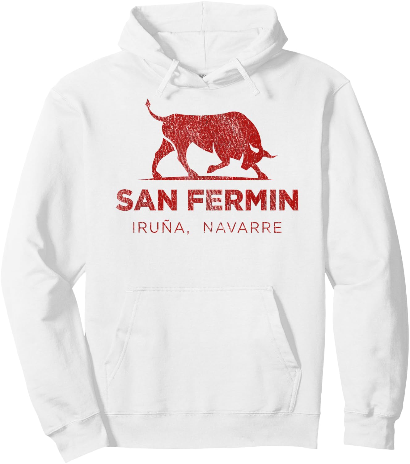 Camisetas de Espana / Spanish Shirts Pamplona Top | Basque Country San Fermin Women's - Grey, Small, Short Sleeve, , Classic Fit, Polyester 100% Hoodie - Hoodie | White