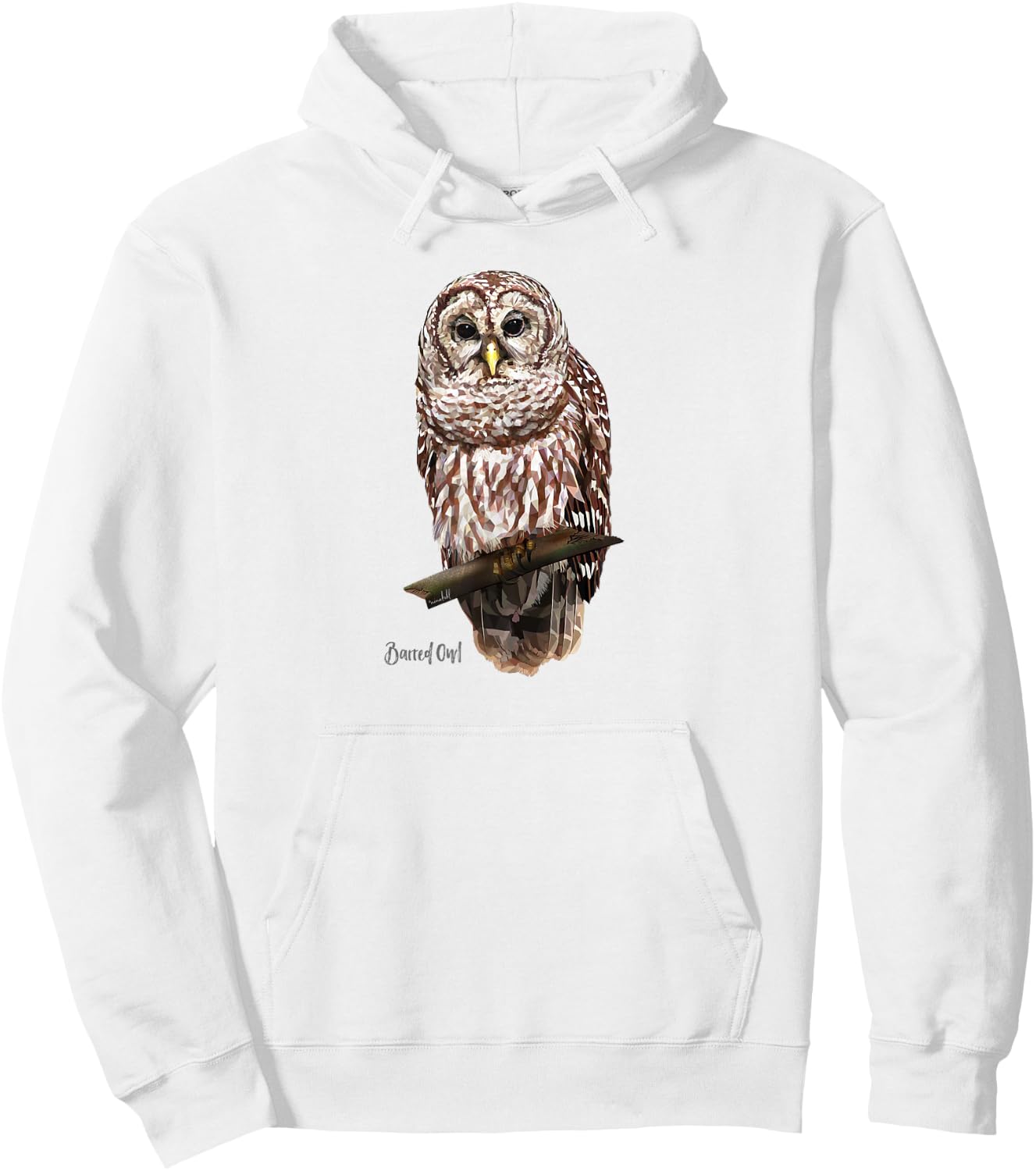 Barred Owl Graphic Birder Shirt Wildlife Bird Watching Hoodie - Hoodie | White