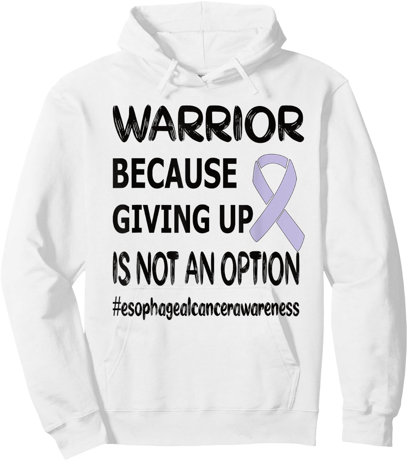 Esophageal Cancer Warrior Periwinkle Ribbon Cancer Survivor Hoodie - Hoodie | White