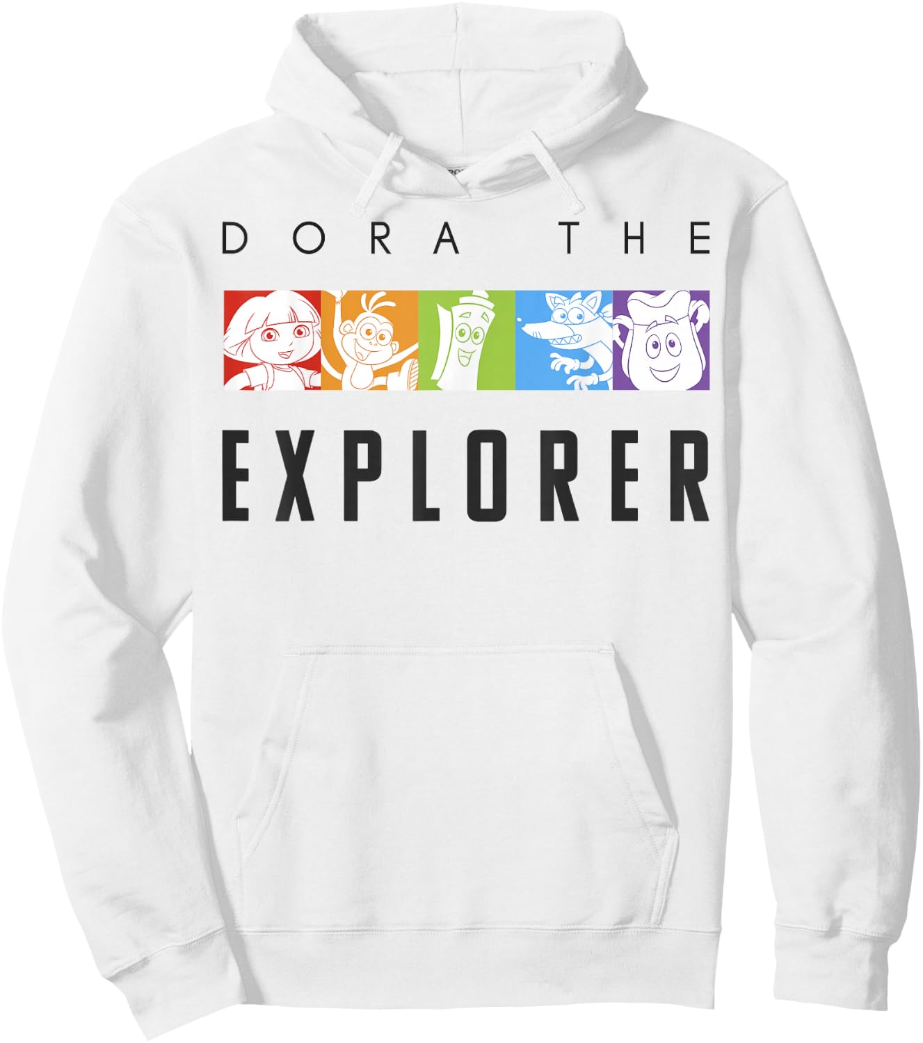 Dora The Explorer Rainbow Boxes Hoodie - Hoodie | White