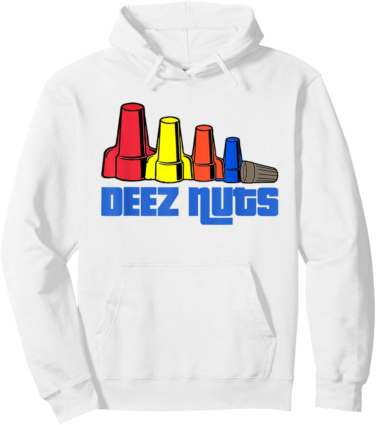 Deez Nuts Electrician Funny Shirt & Women Gift Hoodie - Hoodie | White