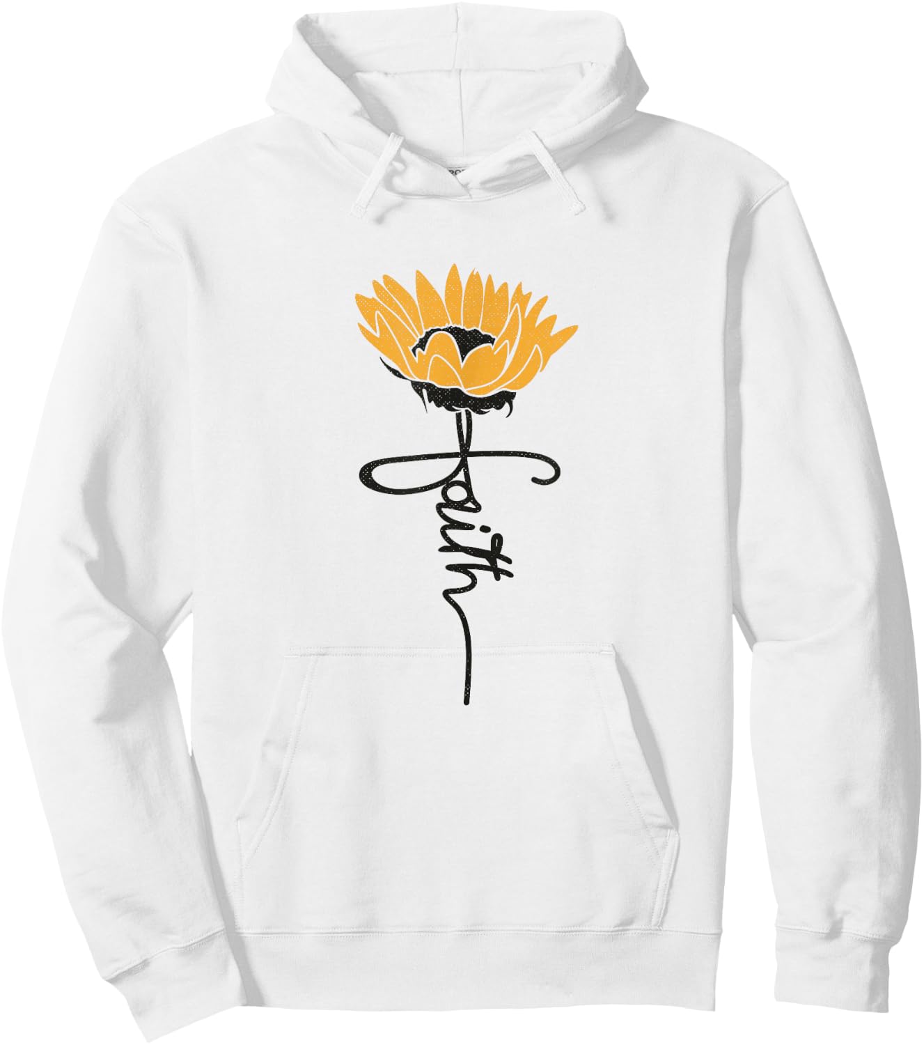Faith Sunflower Cute Religious Christian Hoodie - Hoodie | White