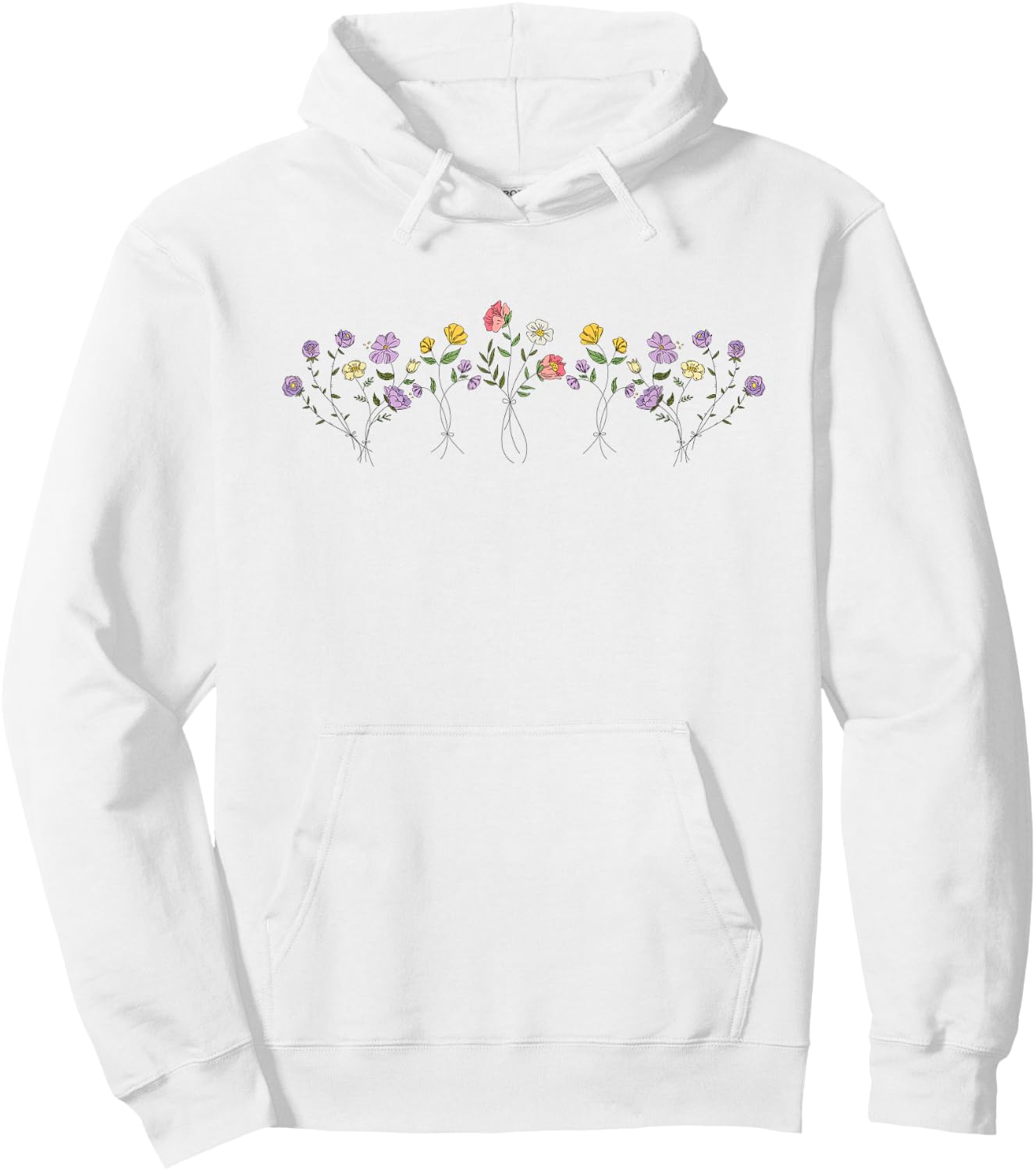 Vintage Inspired Botanical Flower Gardener Naturalist Flower Hoodie - Hoodie | White
