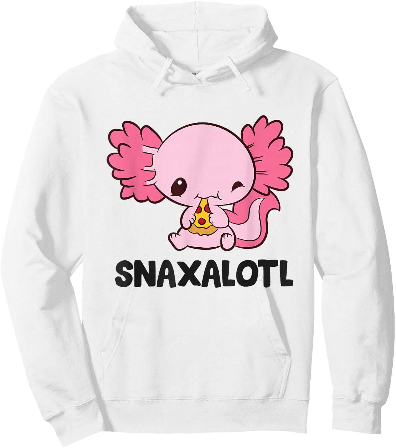 Snaxalotl Love Axolotls Cute Axolotl With Pizza Hoodie - Hoodie | White