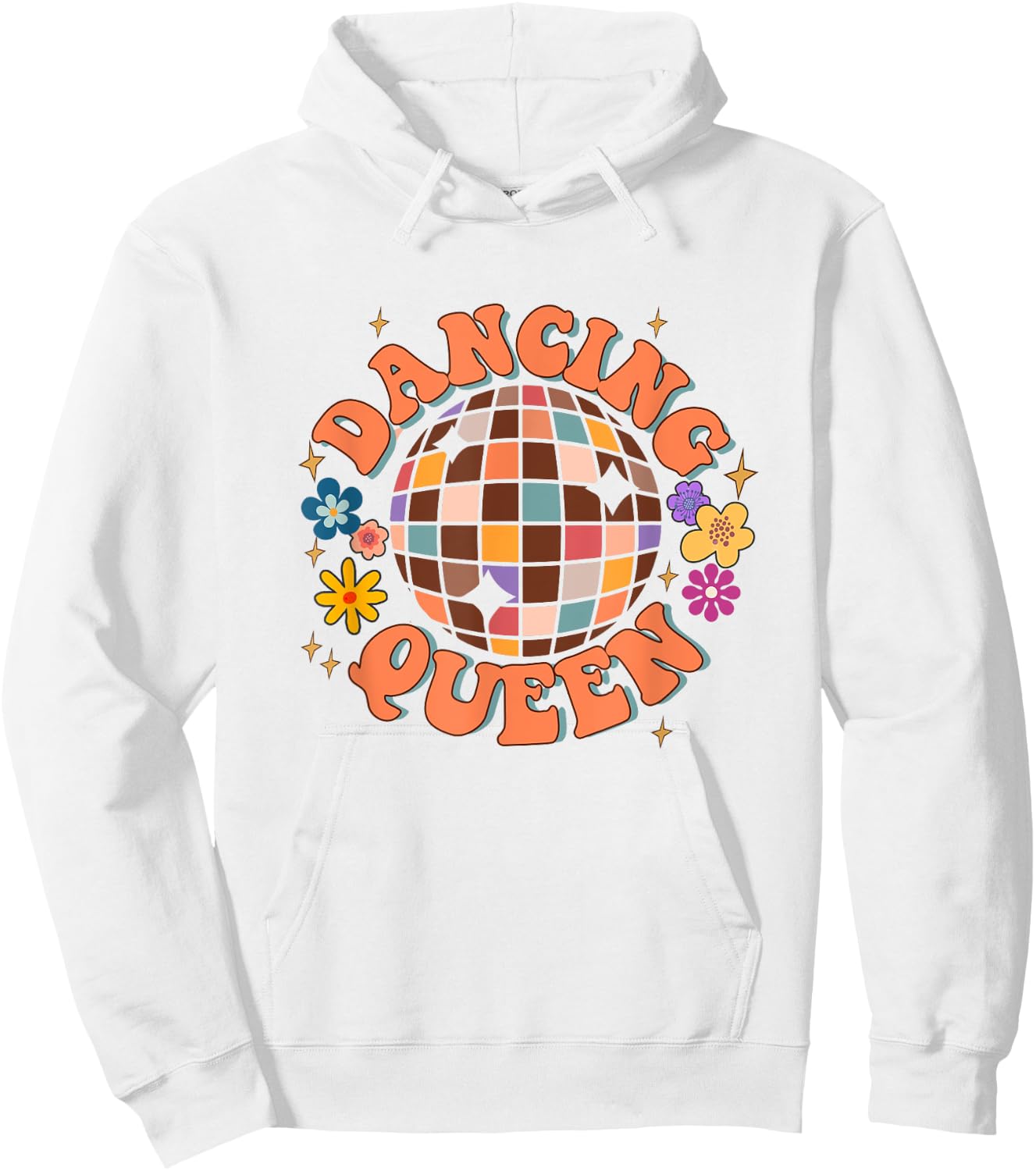 Dancing Queen Retro Bridesmaids 70’s Disco Bachelorette Hoodie - Hoodie | White