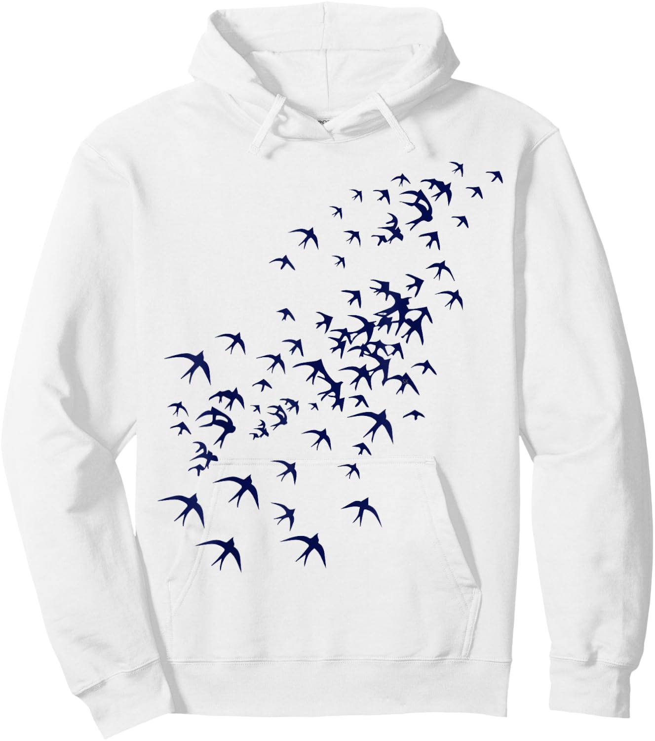 Swarm of Swallows Flying - Flock of Birds for Nature Lovers Hoodie - Hoodie | White