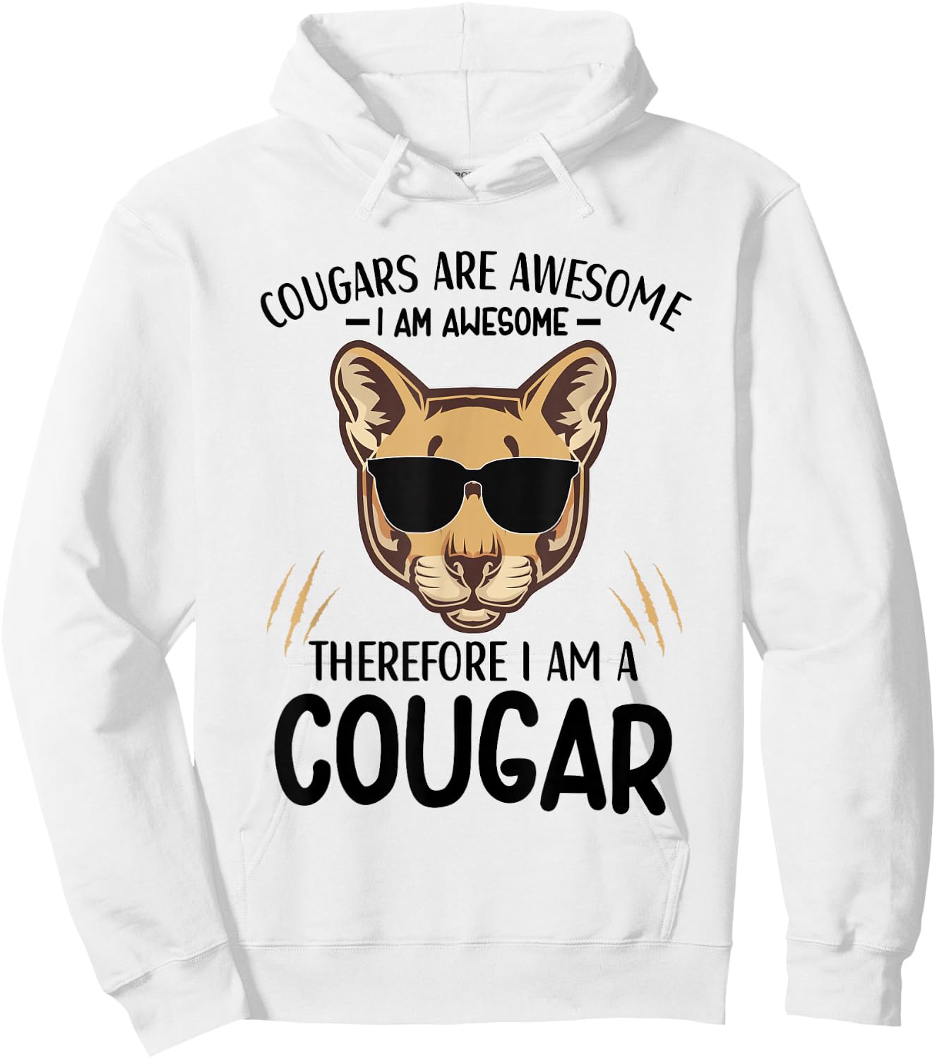 Cougars Are Awesome Cougar Lover Animal Hoodie - Hoodie | White