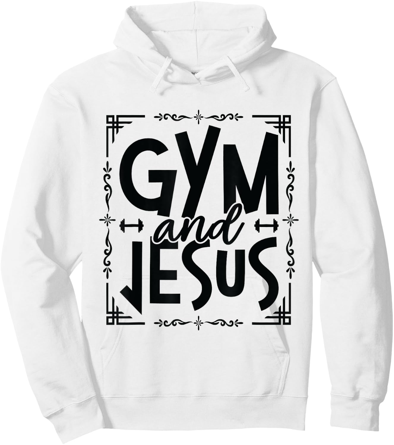 Gym and Jesus Gym Fitness Lifting Weights Body Building Hoodie - Hoodie | White