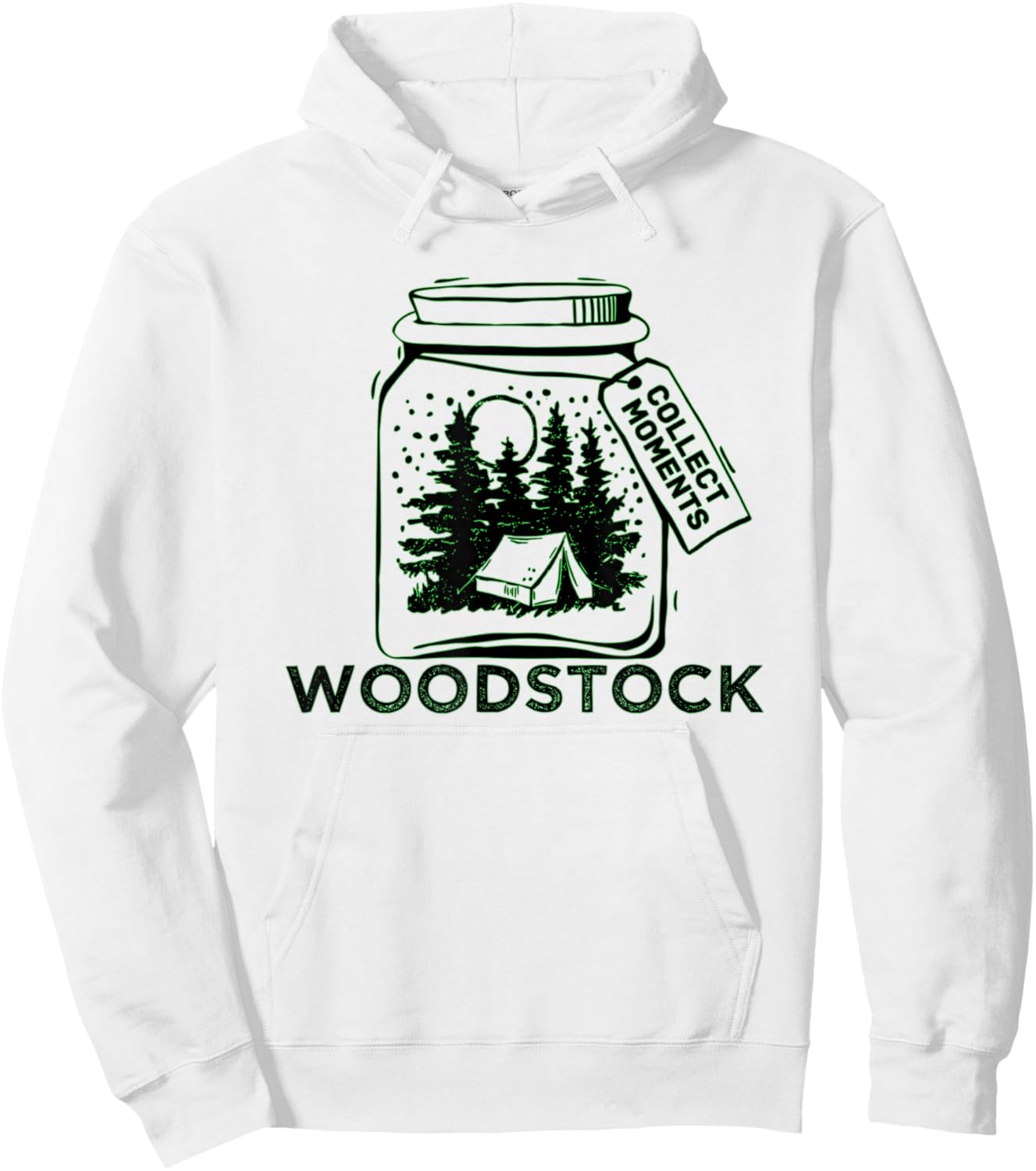 Vintage Woodstock, New York Souvenir Hoodie - Hoodie | White