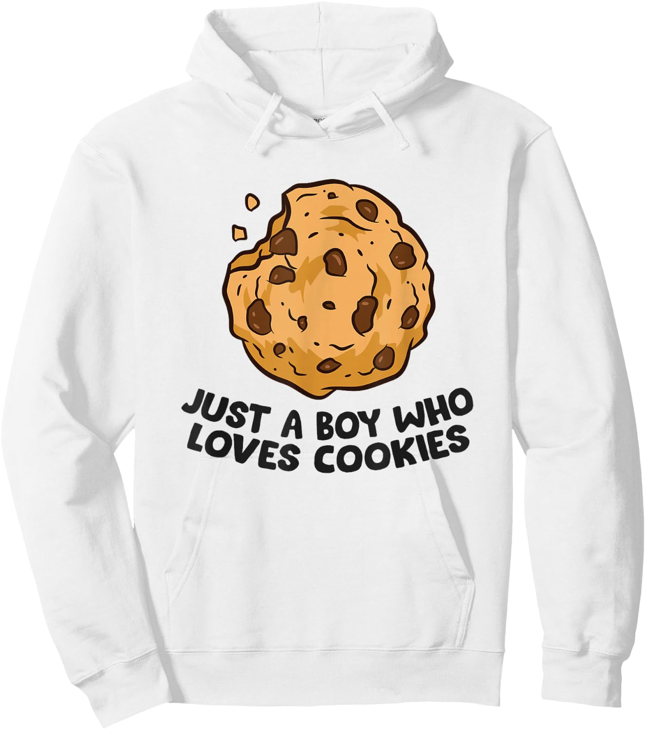 Just a Boy Who Loves Cookies Funny Chocolate Chip Cookies Hoodie - Hoodie | White
