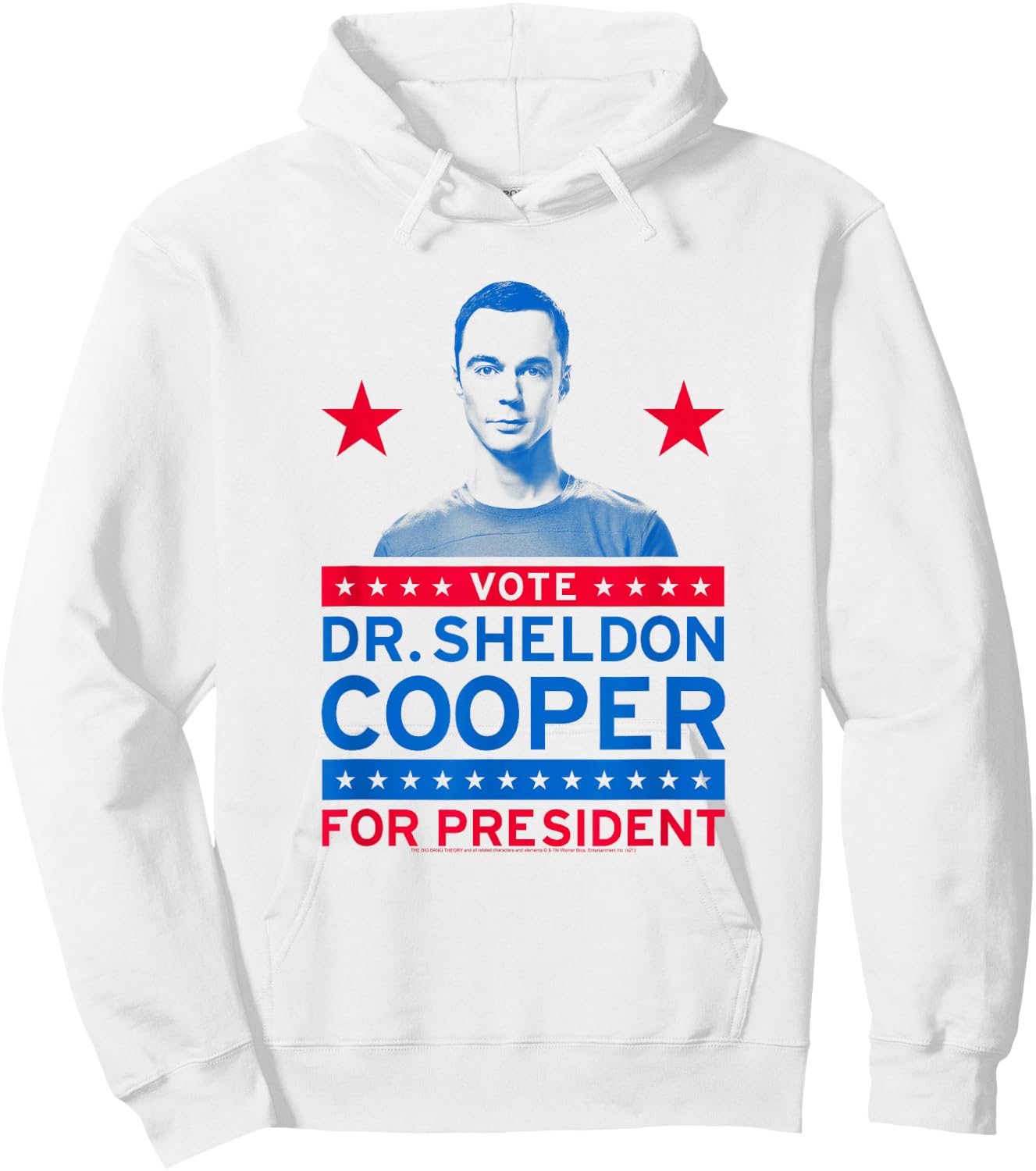 The Big Bang Theory Sheldon Cooper for President TV Show Hoodie - Hoodie | White