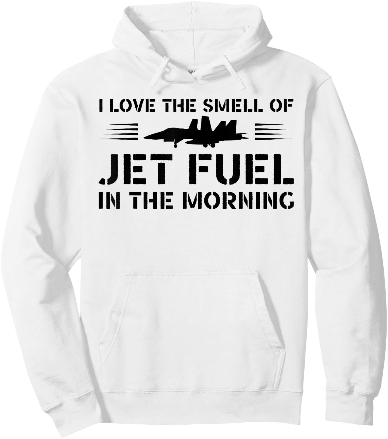 I Love Smell Jet Fuel In The Morning - Vintage Pilot Hoodie - Hoodie | White