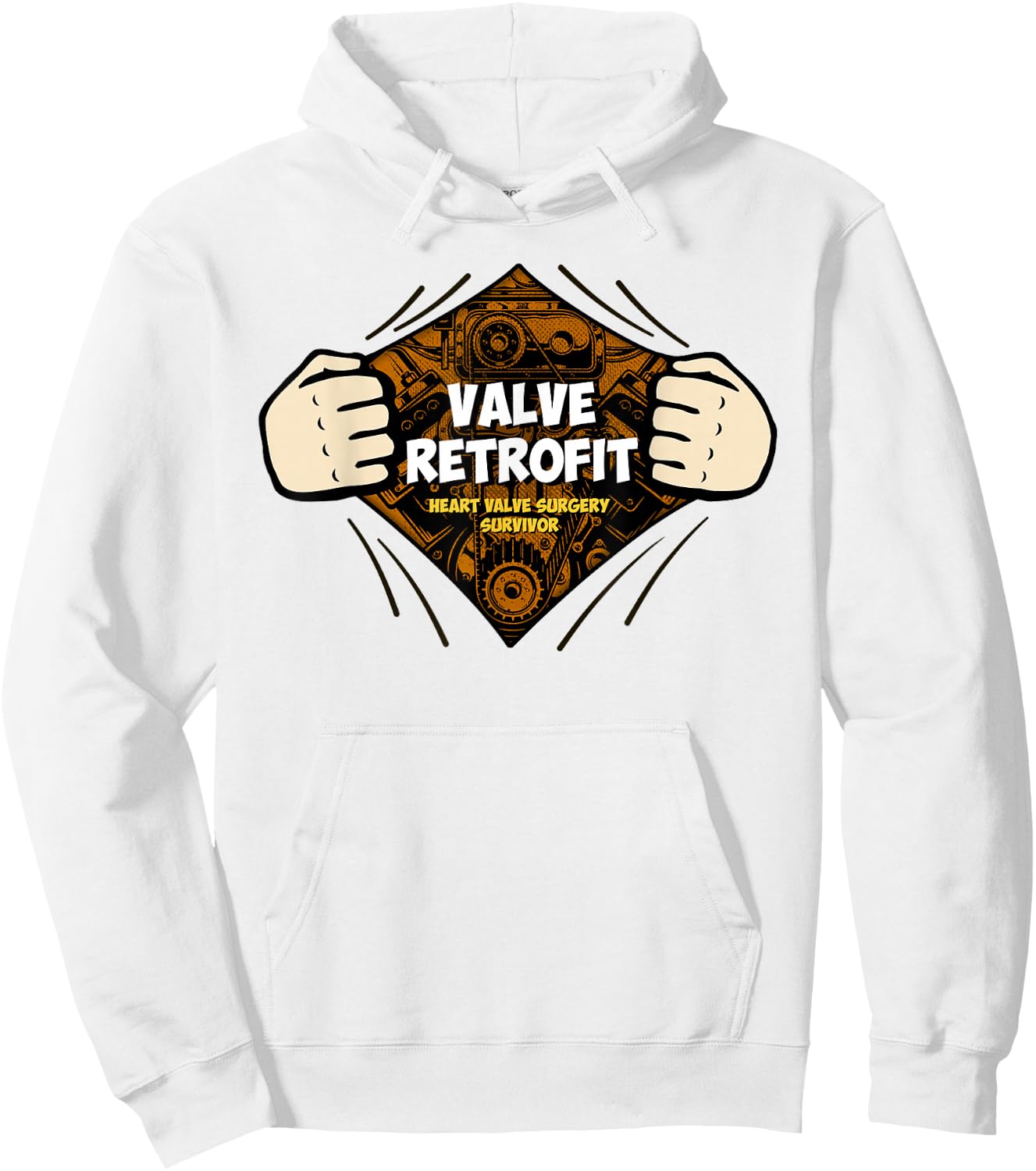 Heart Surgery Recovery Gift Valve Retrofit Survivors Hoodie - Hoodie | White