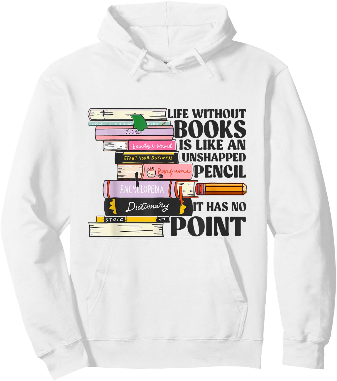 Books Reading Lovers Bookworm Funny Librarian Book Nerd Read Hoodie - Hoodie | White