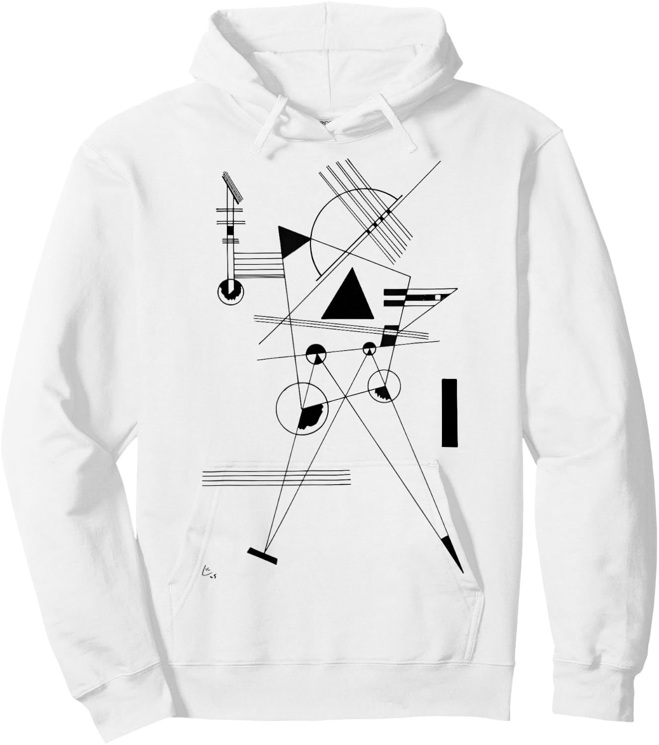 Kandinsky Drawing for Point and Line to Plane 1925 Artwork Hoodie - Hoodie | White