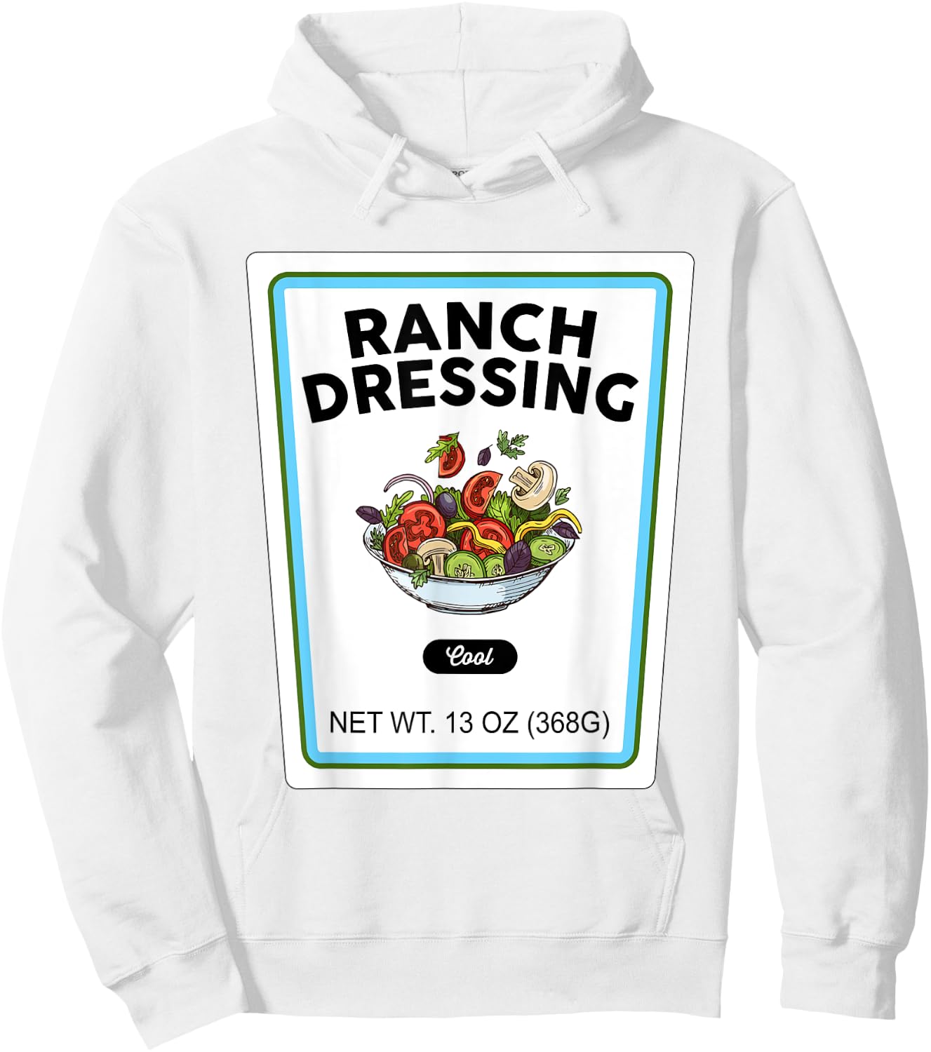 Halloween Matching Costume Ranch Dressing Bottle Label Hoodie - Hoodie | White