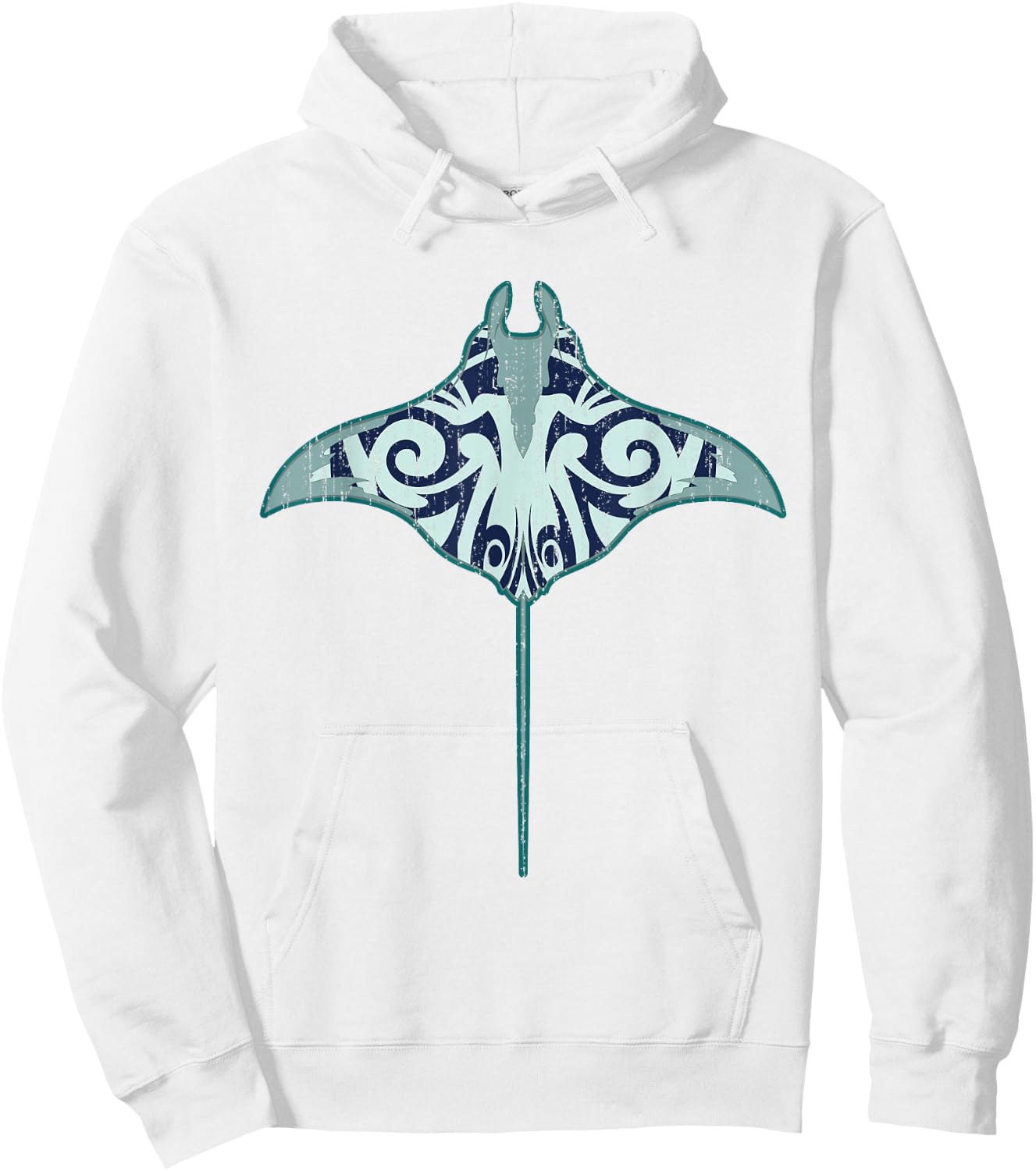 Stingray Ocean Animal Hawaii Tattoo Sea Animal Ray Hoodie - Hoodie | White