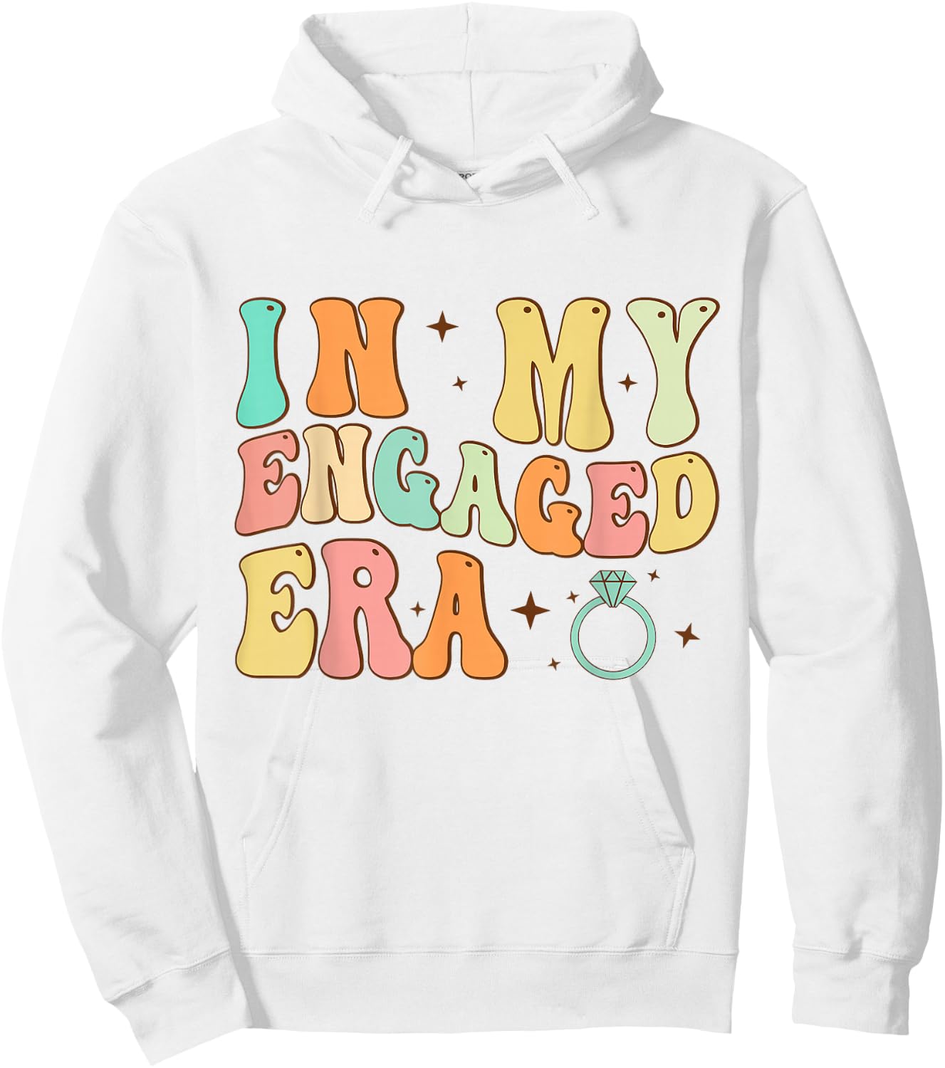 In My Engaged Era Funny Engagement for Engaged Couples Hoodie - Hoodie | White