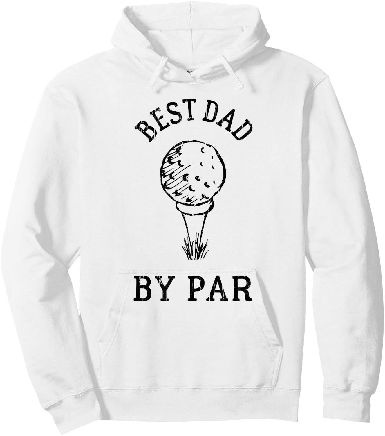 Best Dad By Par, Funny Golf, Matching Father And Kid Hoodie - Hoodie | White