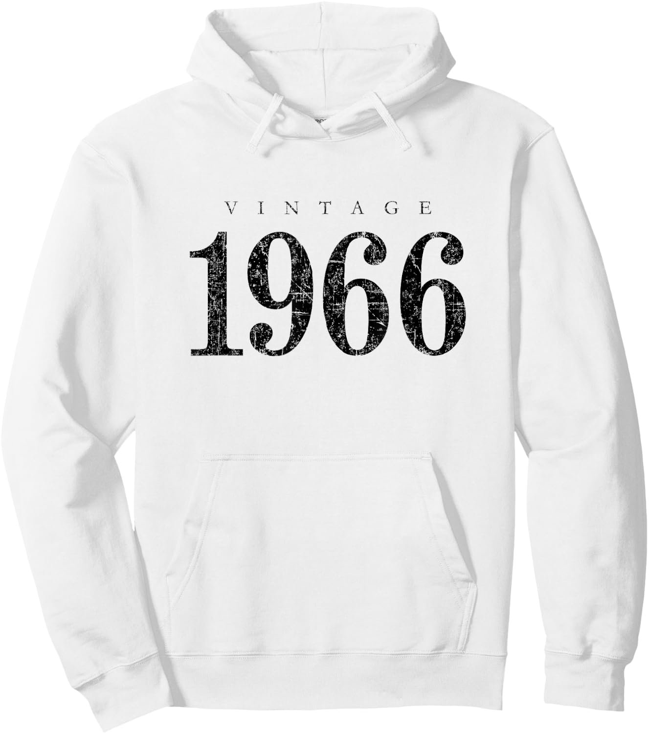 Vintage 1966 (Antique Black) 59 Birthday Gift Hoodie - Hoodie | White