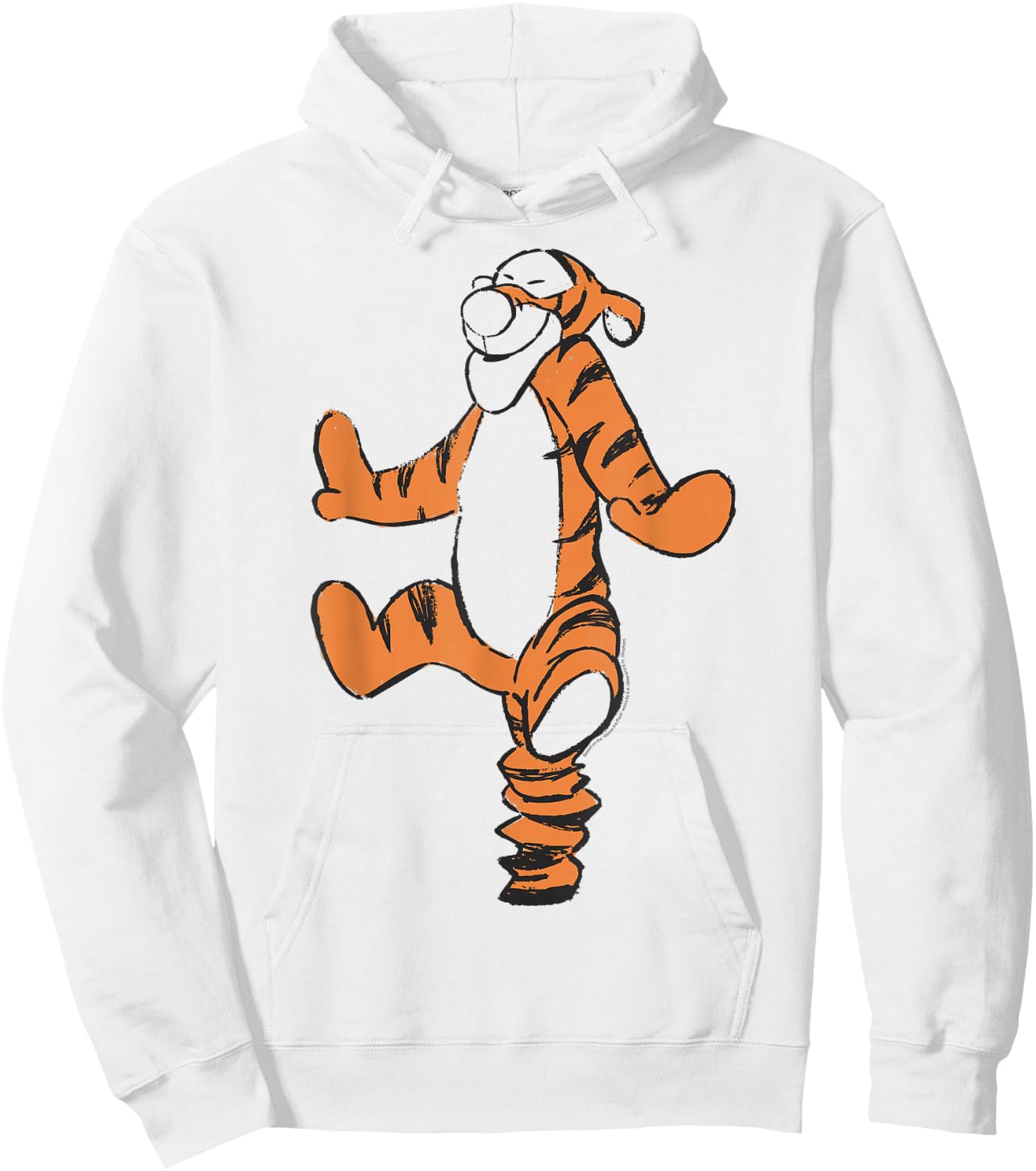 Disney Winnie The Pooh Tigger Simple Sketch Hoodie - Hoodie | White
