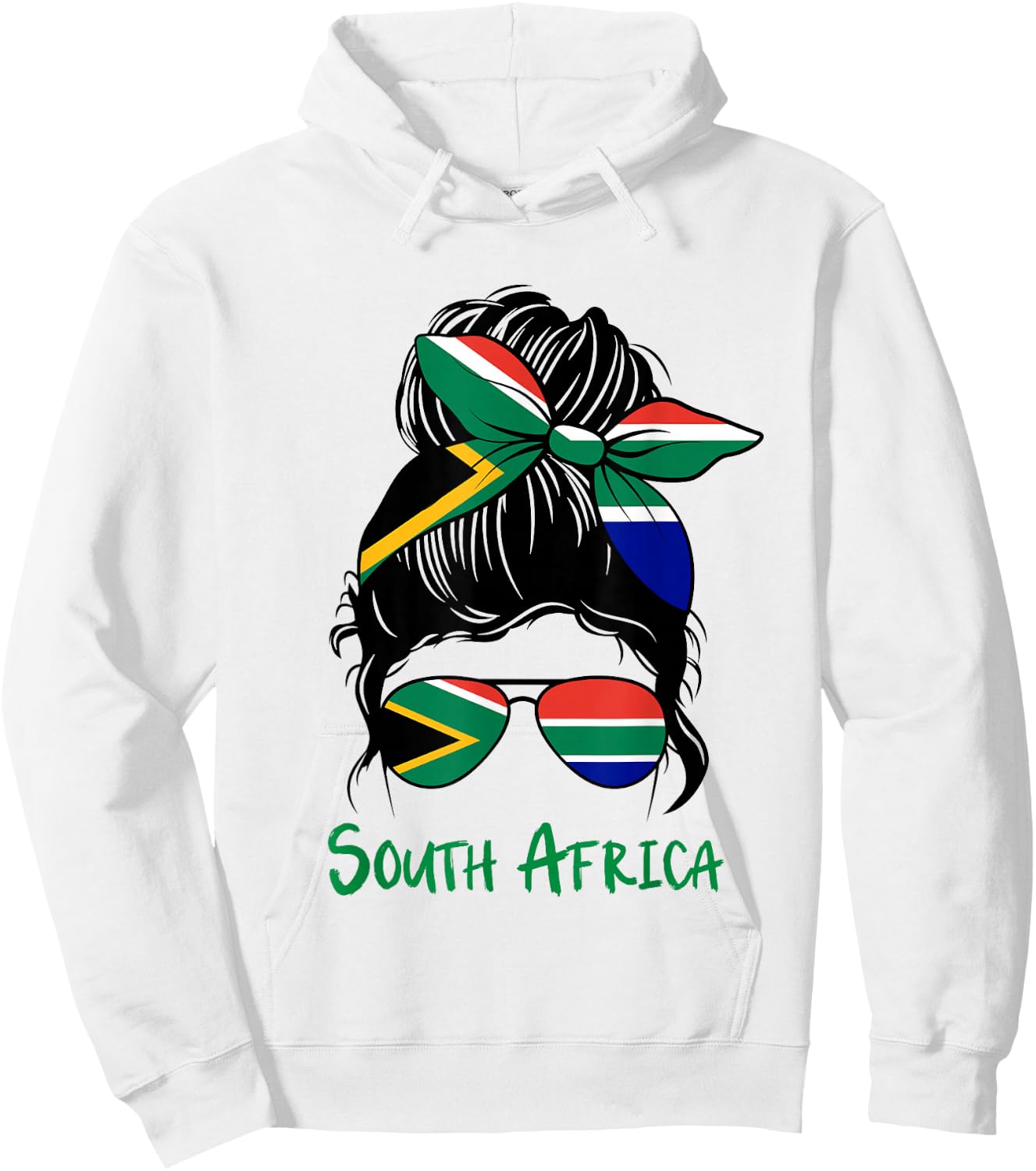 South Africa Girl South African Girl South Africa Woman Flag Hoodie - Hoodie | White