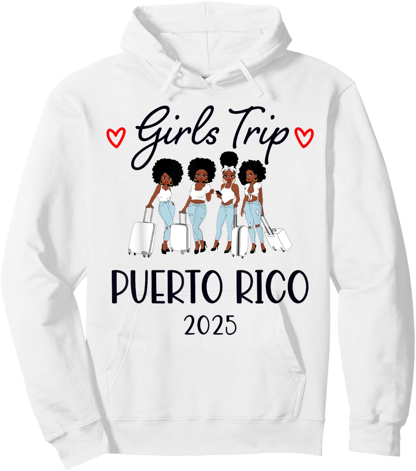 Girls Trip 2025 Puerto Rico Weekend Summer Vacation Hoodie - Hoodie | White