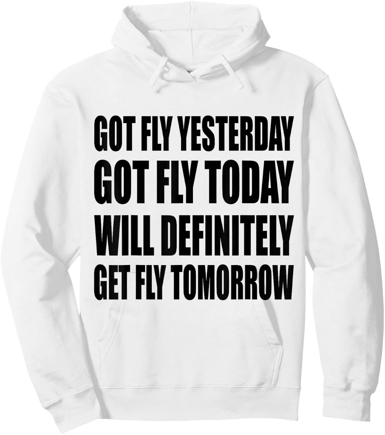 Got Fly Yesterday Got Fly Today Will Definitely Fly Tomorrow Hoodie - Hoodie | White