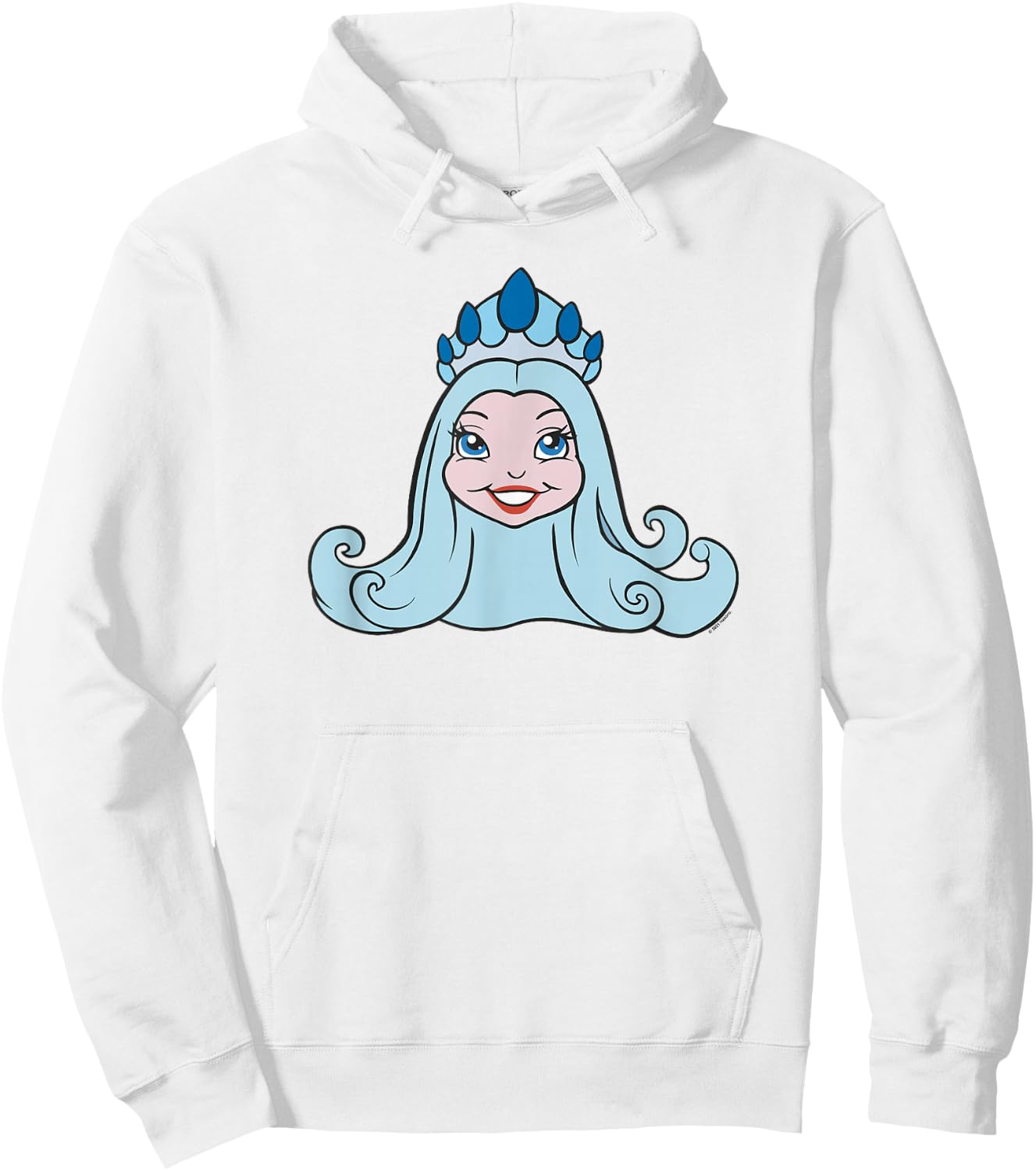 Candy Land Classic Retro Queen Frostine Big Face Hoodie - Hoodie | White