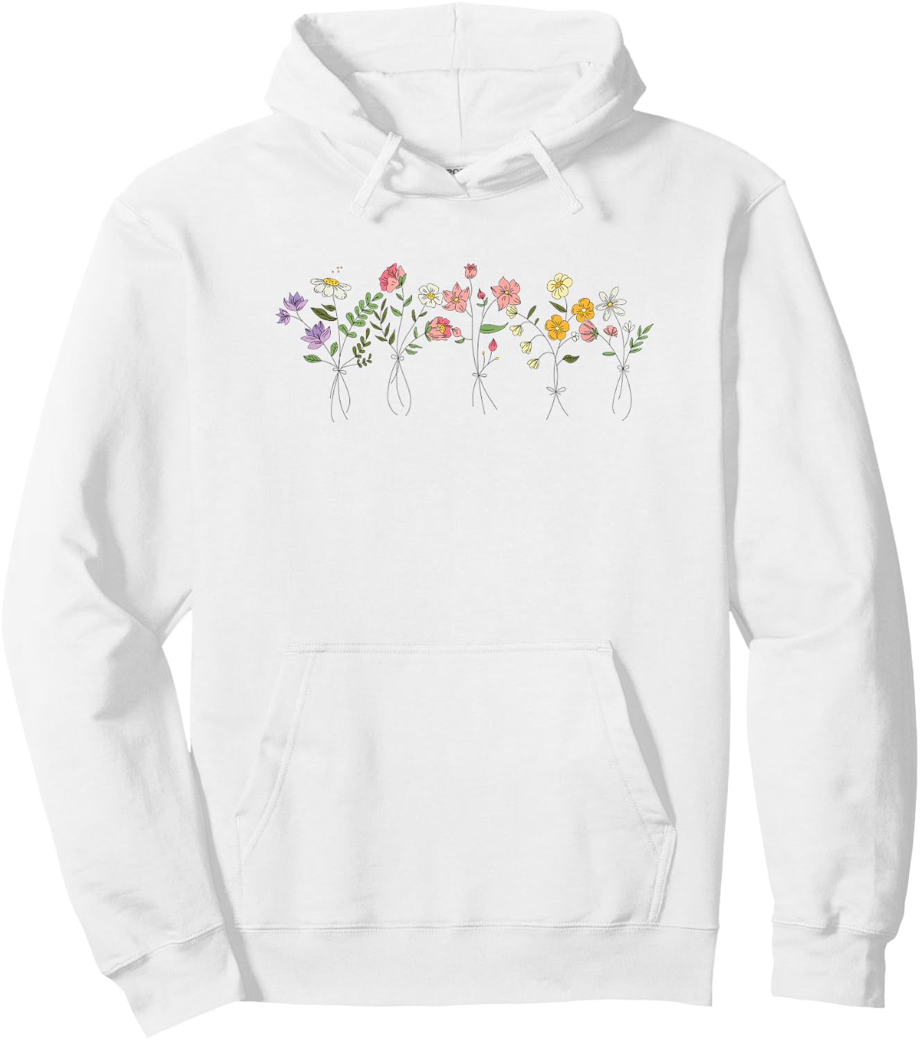 Vintage Inspired Botanical Flower Gardener Naturalist Flower Hoodie - Hoodie | White