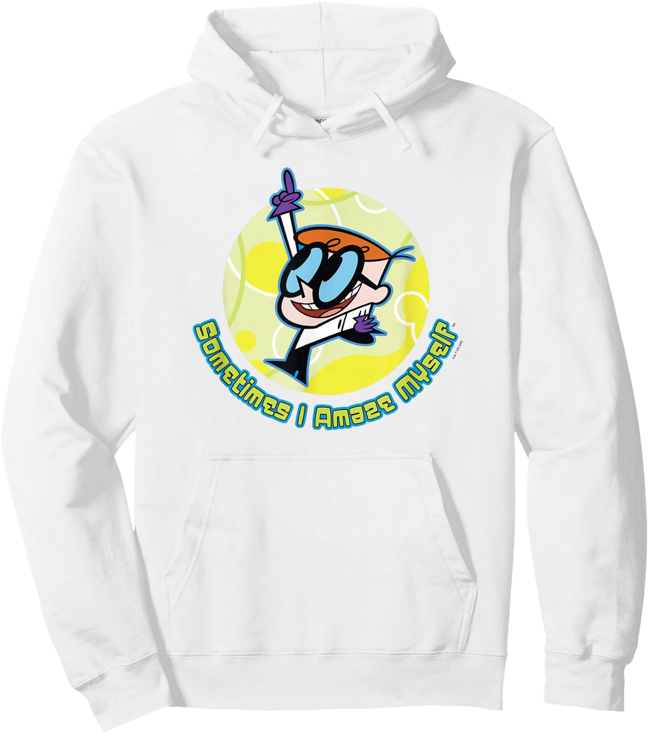 Dexter's Laboratory Sometimes I Amaze Myself Quote Hoodie - Hoodie | White