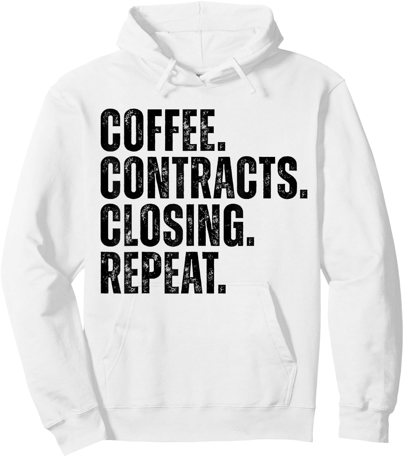 Coffee Contracts Closing Funny Real Estate Agent Hoodie - Hoodie | White