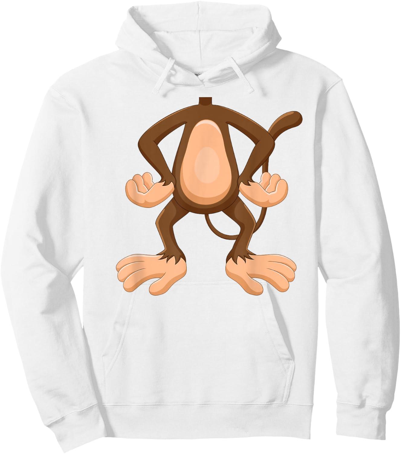 Funny Body Monkey Hoodie - Hoodie | White