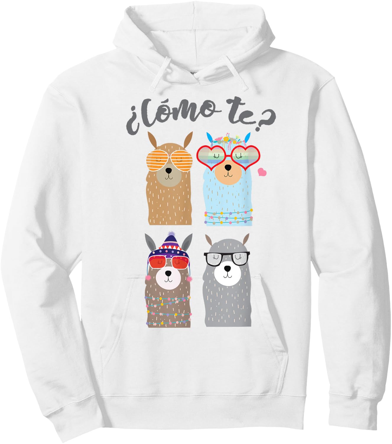 Como te llamas? Funny Bilingual Spanish Teacher Hoodie - Hoodie | White