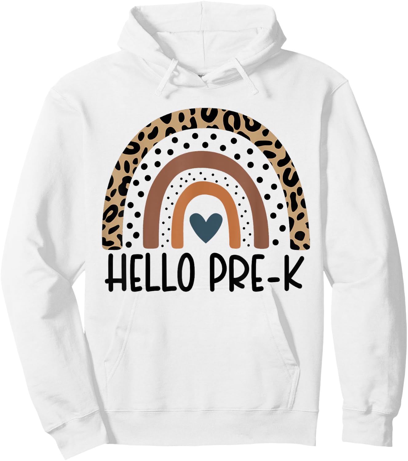 Hello Pre-K Rainbow teacher team Pre-K squad girls boys kids Hoodie - Hoodie | White