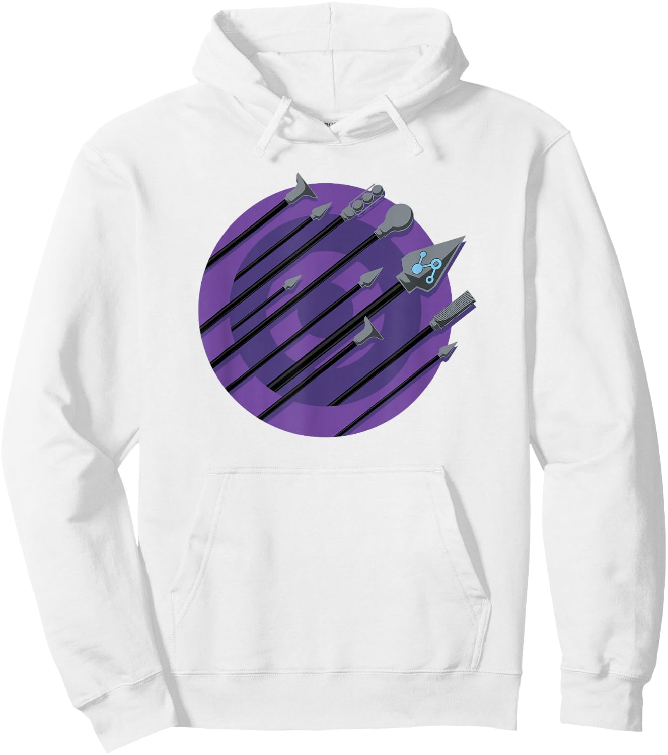 Marvel Hawkeye Arrow Lined Logo Hoodie - Hoodie | White