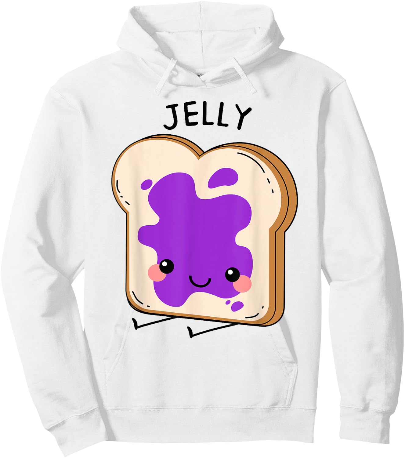 Jelly Matching Halloween Costume Set DIY Peanut Butter Shirt Hoodie - Hoodie | White
