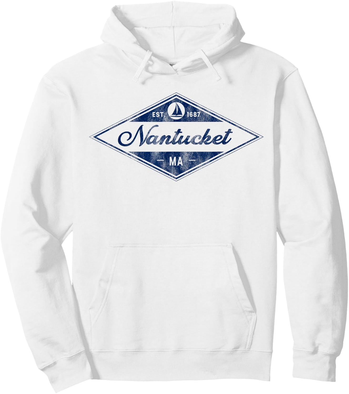 Nantucket Island Massachusetts Souvenir Hoodie - Hoodie | White
