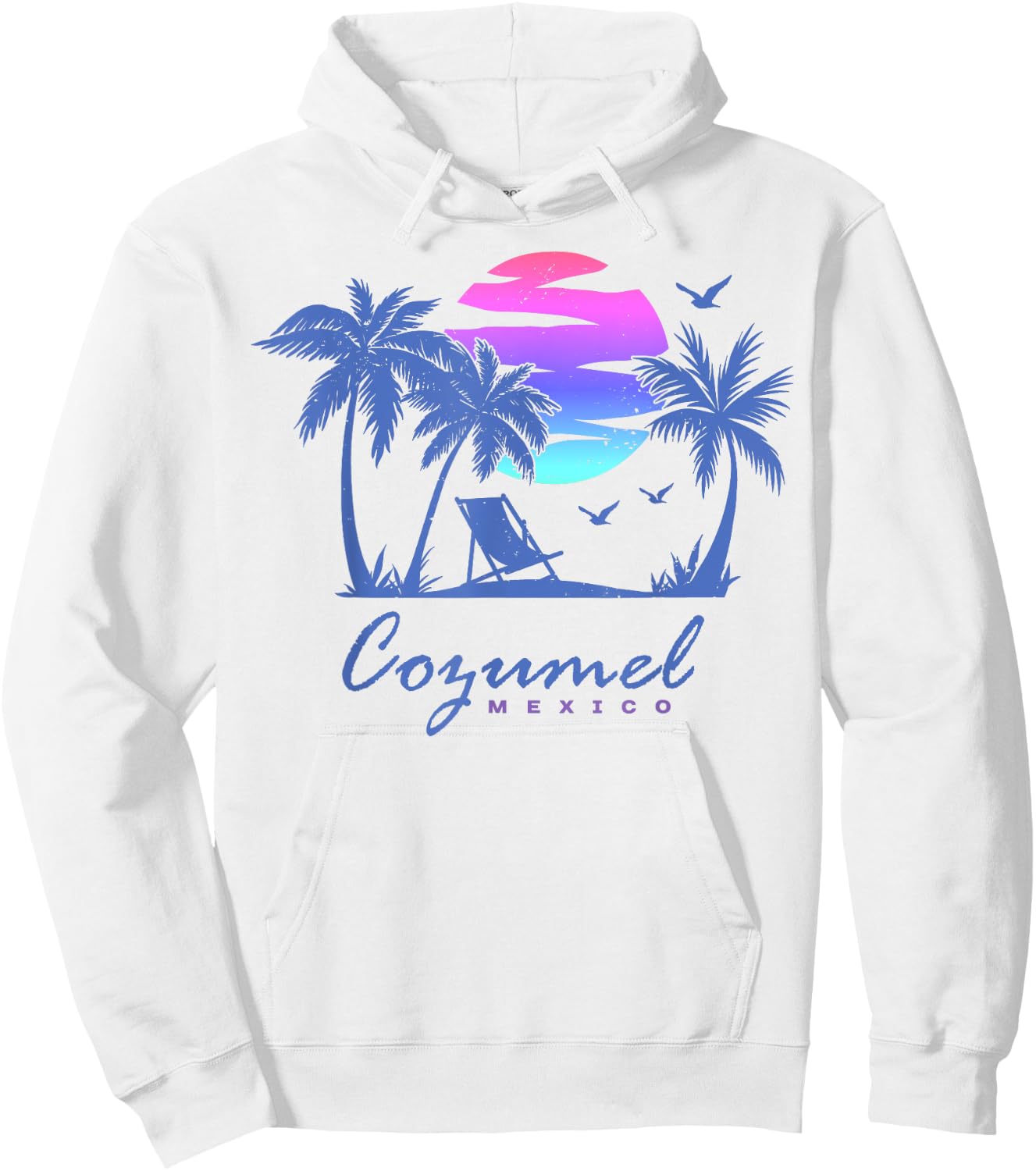 COZUMEL Mexico Beach Vacation Spring Break Honeymoon Vintage Hoodie - Hoodie | White